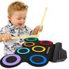 Children's & Adult Portable USB Electronic Drum Set - Foldable, Quiet, Beginner-Friendly