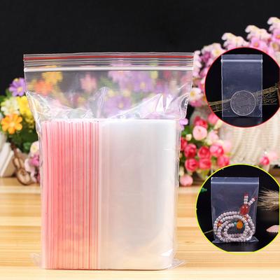 100 Pcs/pack Home Storage Self Adhesive Jewelry Zip Bags Poly Clear PE Pouch Plastic