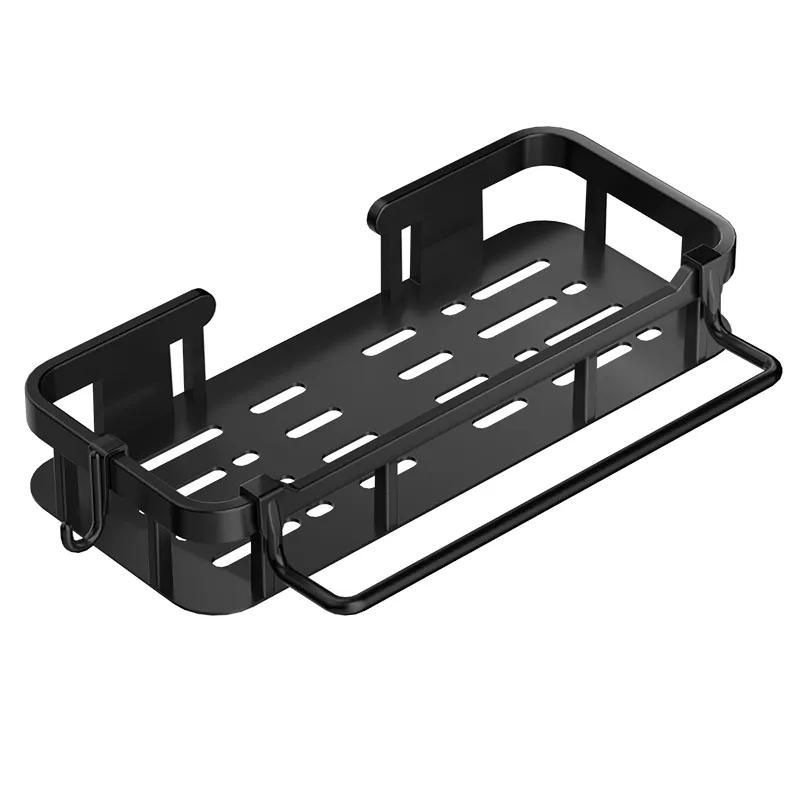 

Стойка для хранения в ванной комнате, настенная, без сверления, для туалета, душа, ванной комнаты, раковины, настенная стойка для хранения чёрный