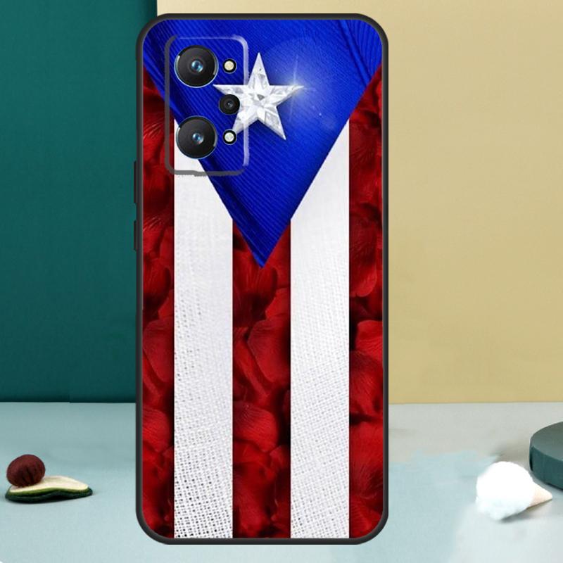 Puerto Rican Flag For Realme GT 7 Pro GT 5 6 6T C67 C61 C55 C53 C51 C21Y C25S C75 10 11 12 13 14 Pro Plus Case Realme 10 Pro Plus