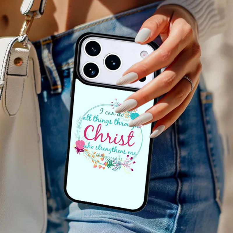Bible Philippians Jesus Christ Phone Case For iPhone 17 Air 14 15 13 12 Max Cover For Apple 14 15 16 16e 11 Pro Max Plus Coque