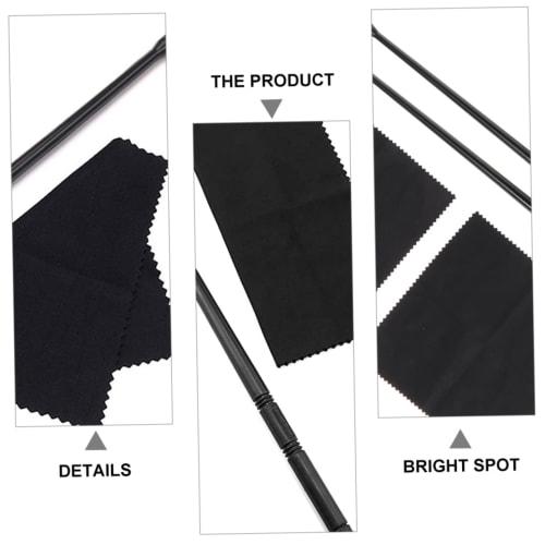 Yardwe 1 Set Long Whistle Cleaning Rod Piccolo Cleaning Rod and Cloth Kit
