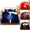 Set de Lenjerie de Pat Dublu cu Logo Echipă de Fotbal, 3 Piese - Textil de Casă Confortabil Rezistent la Murdărie