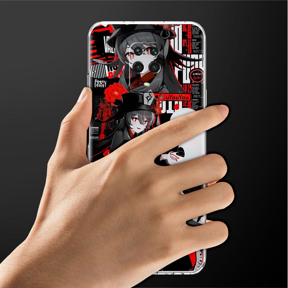 ShockProof Phone Case for Redmi Note 11 11E 10 9 8 Pro 11S 9S 10S K40 9A 9C 8T 7 10C 9t 9s Soft Cover Genshin Impact Beelzebul