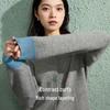 Sancai Plus Size Round Neck Knit Cardigan