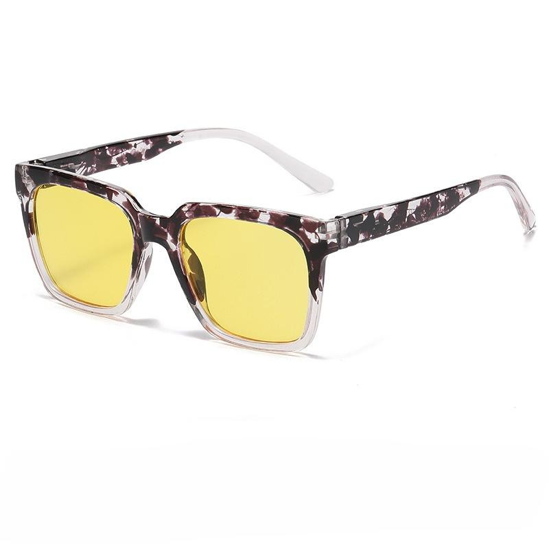 

Large-Frame Square Flat-Lens Night Vision Glasses Stylish and Versatile Nighttime Anti-Glare Classic Driving Eyewear for Men прозрачный