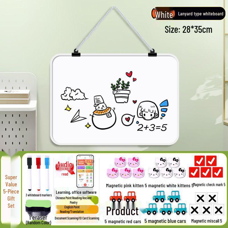 Double-Sided Magnetic Mini Blackboard: Erasable Wall-Mounted Teaching & Drawing Memo Board