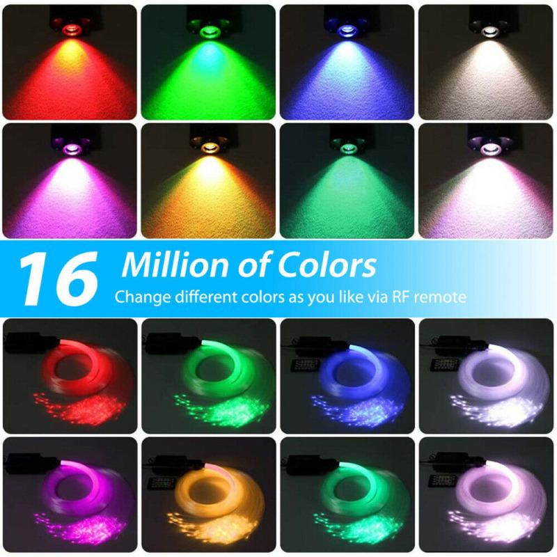 LED Fiber Optic Light RGB Fiber Optic Star Ceiling Kit  DIY Starry Sky Effect Lamp Decorative Home