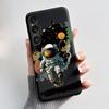 For Sony Xperia 1 VI VII Case Aesthetic Cute Cat Astronaut Soft Silicone Black TPU Back Cover Slim thin Shockproof Shell Fundas