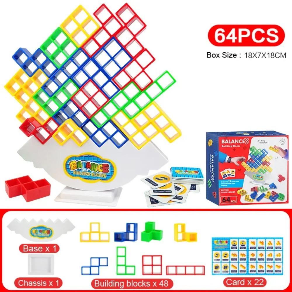 Tetra Tower Gioco di Equilibrio con Blocchi Impilabili Giochi da Tavolo per Famiglia Giochi per Feste Viaggio Bambini e Adulti Blocchi Giocattolo per Team Building