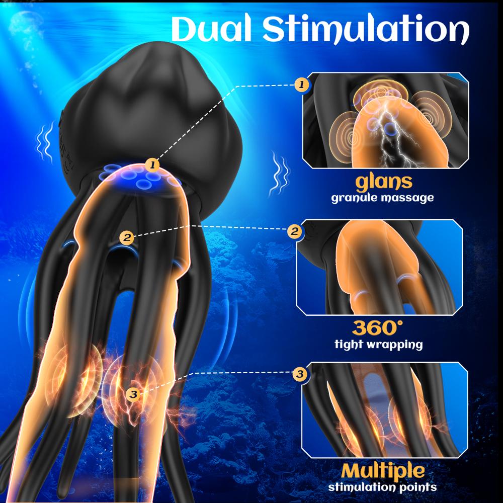 Penisvibrator Sexspielzeug für Männer 360° Trainingsmanschette Rutschfester Griff Stroker zur Penis-, Klitoris- und Brustwarzenstimulation Männer Frauen Paare