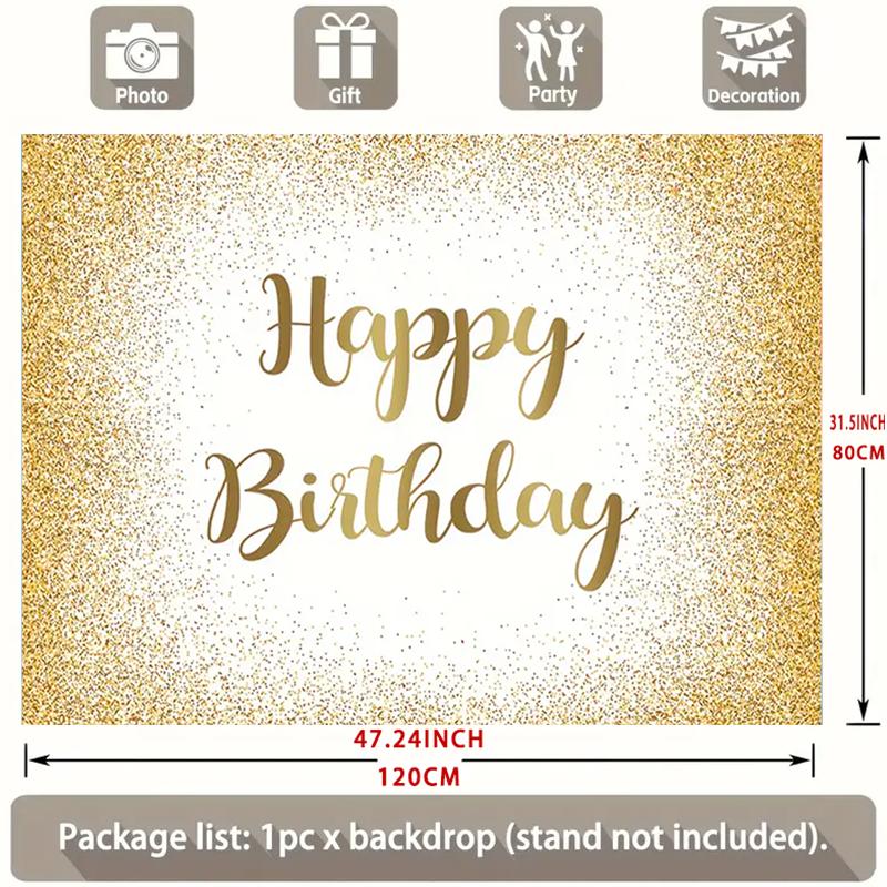 1pcs Golden Flash Scattered Birthday Party Background - Photography Background | No Power Required