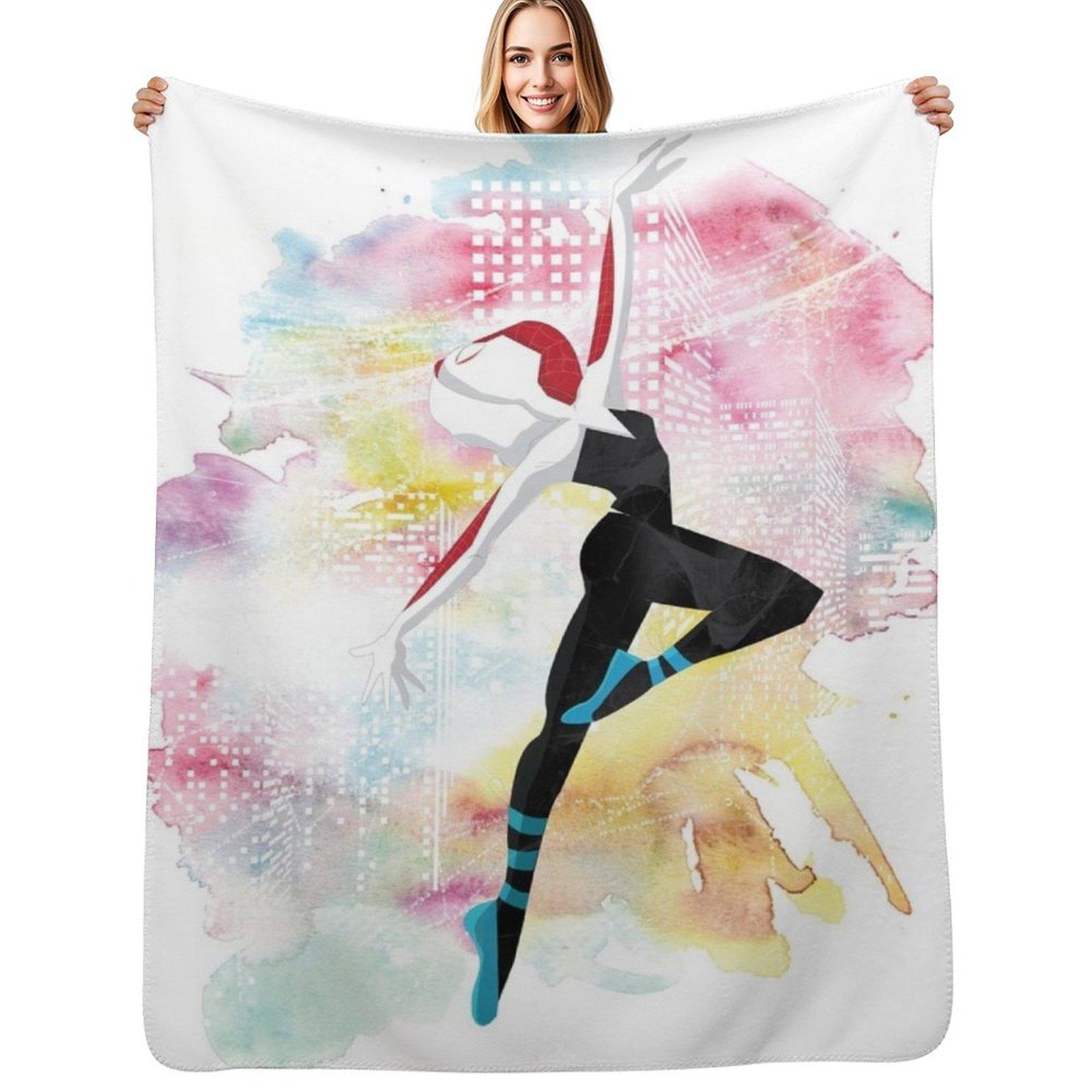 Gwen Stacy Throw Blanket Cozy Throw Blanket for Bed Sofa Chair Size: 75*100cm, Weight: 230 GSM
