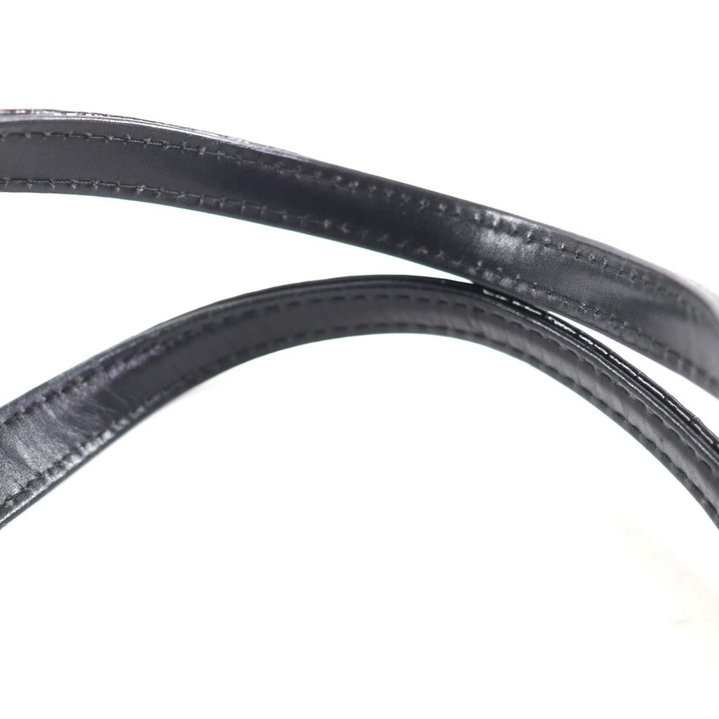 Tolle YAMAGUCHI Handtasche schwarz Krokodil Damen Gebraucht