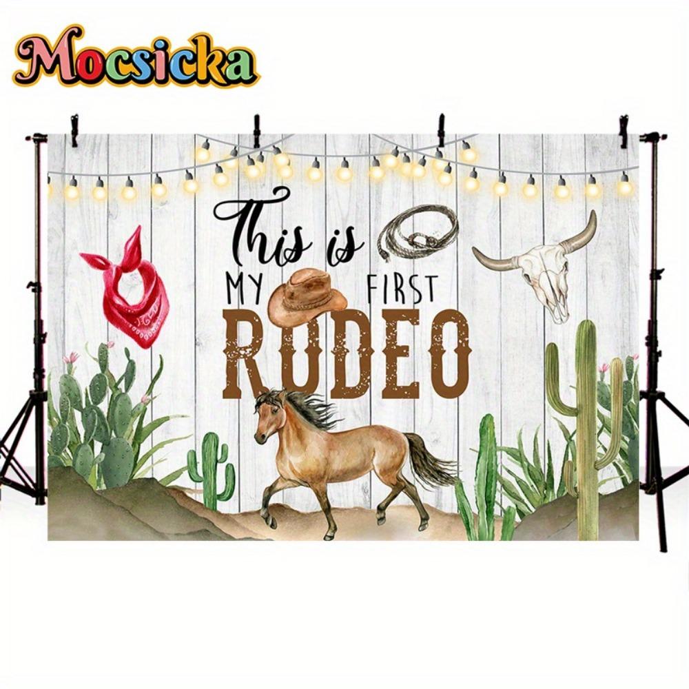 1 birthday cowboy background theme party decoration photo booth props personalized banner