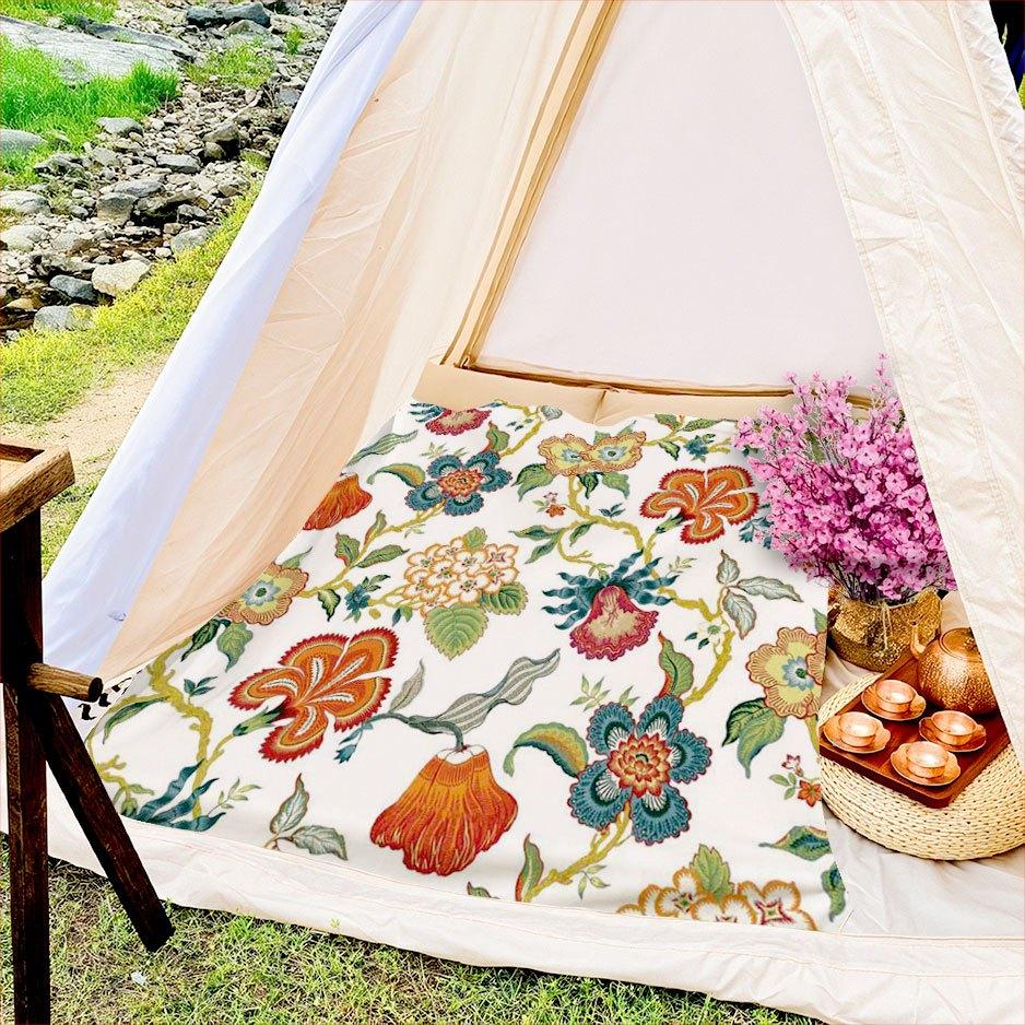 Countryside Nostalgia Blanket Reversible Flannel Throw for Rustic Charm AllSeason Comfort Vintage Farmhouse Gift
