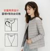 Women's Long Sleeve Down Jacket Crew Neck Casual Lightweight Down Coat Portable Short Winter Inner Wear