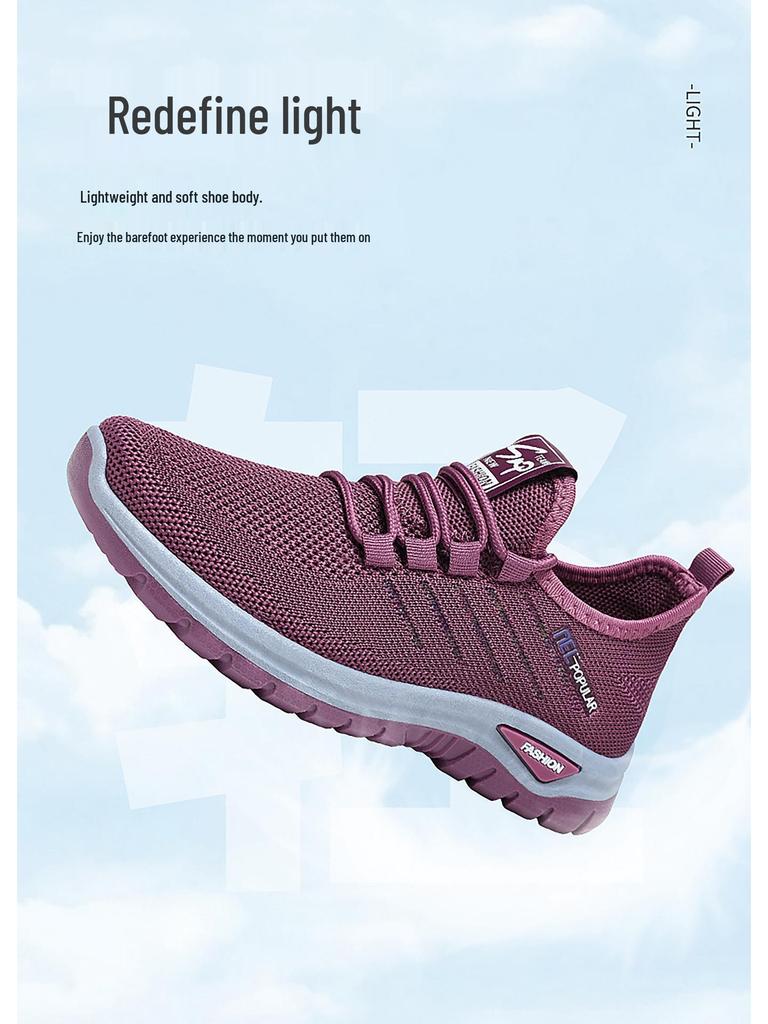 Women's Breathable Slip-On Mesh Casual Shoes for Middle-Aged and Elderly