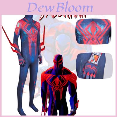 Costume Cosplay Spider-man 2099 Combinaison Interstellaire Tissu Polyester Costume d'Halloween