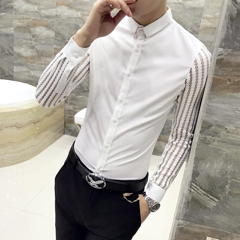 Camicia coreana Uomo Moda Primavera Hollow Lace Manica Lunga Tuxedo Camicie  Abito Slim Fit Notte acquista in modo economico — spedizione gratuita,  recensioni reali con foto — Joom