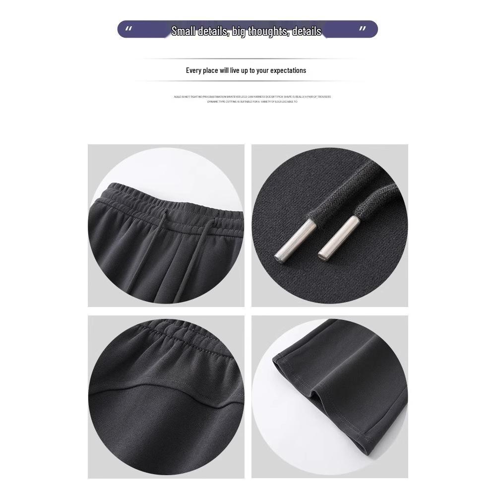 Petite Women's High-Waist Dark Grey Micro-Flare Sweatpants (150cm) - American Style, Spring/Autumn