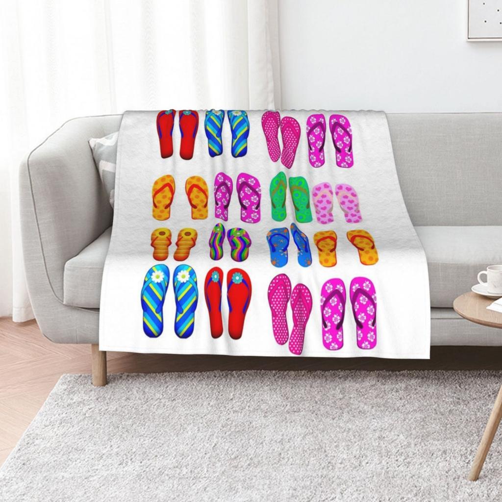 Summer Flip-Flops Throw Blanket Thermal Soft Luxury Brand Tourist Loose Sleeping Bag Blankets
