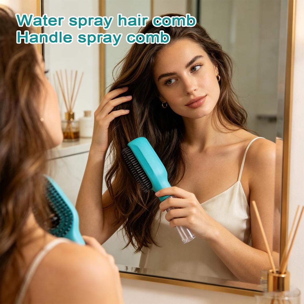 Brosse à Cheveux Pulvérisateur d'Eau Avec Manche, Une Pulvérisation, -Brosse Anti-Frisottis