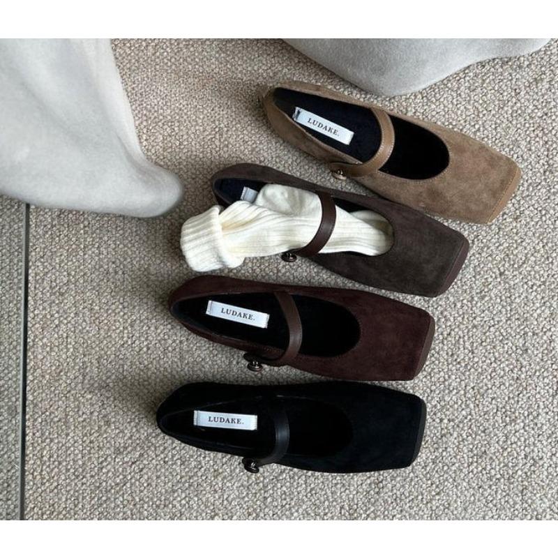 Designer Vintage Slip on Women Mary Jane Shoes Fashion Square Toe Shoes 2026 Spring Casual Dress Ballet Flats Shoes