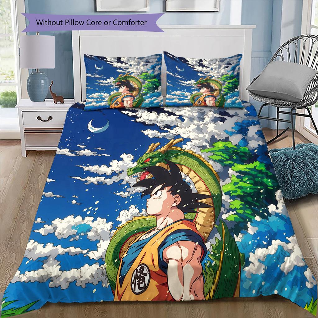 Set Copripiumino Trapuntato con Fantasia Cartone Animato Federa Decorazione per la Casa Regalo di Compleanno (1 * copripiumino + 2 * federa, senza nucleo)
