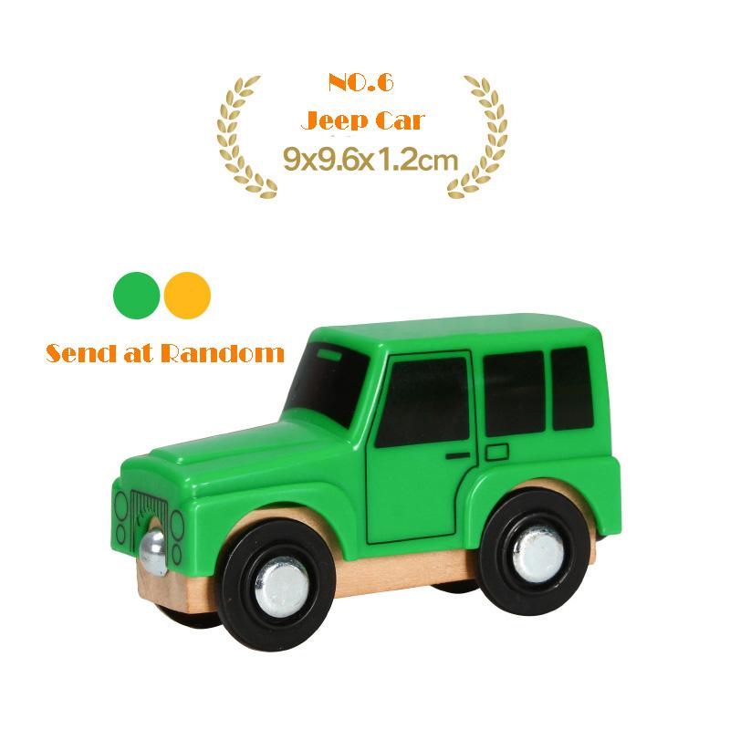 Wood Railway Magnetic Train Toys Wooden Train Track Accessories Helicopter Car Truck Railway Tracks Parts For Children Toys