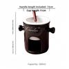 Portable Single Serve Fondue Mug Set Non-Stick Ceramic Butter Melter Cup with Fork Small Warmer Drinking Mug for Cold Weather