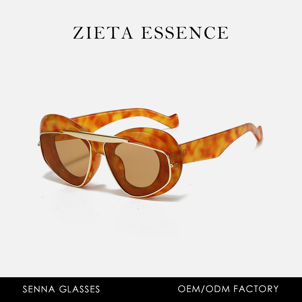 Luo Jia Metal Personality Retro Double Frame Sunglasses Show Street Sunglasses Men And Women