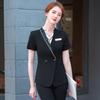 Damen 3-teiliges Business-Anzug-Set mit kurzen Ärmeln
