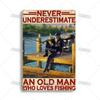 Artisian Fishing Metal Poster Sport Tin Sign Lure Bait Decorative Plaque Wall Decor Garage Bar Pub Club Hotel Cafe Kitchen Home