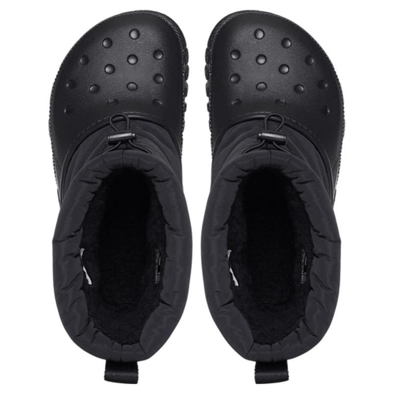 Crocs DUET MAX BOOT Leather Soft Booties Unisex Black