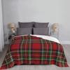 Coperte Plaid Tartan Rosso Clan Stewart Coperta in Flanella Ultra-Morbida Leggera Decorazione per la Casa Pile per Uomini Donne Bambini