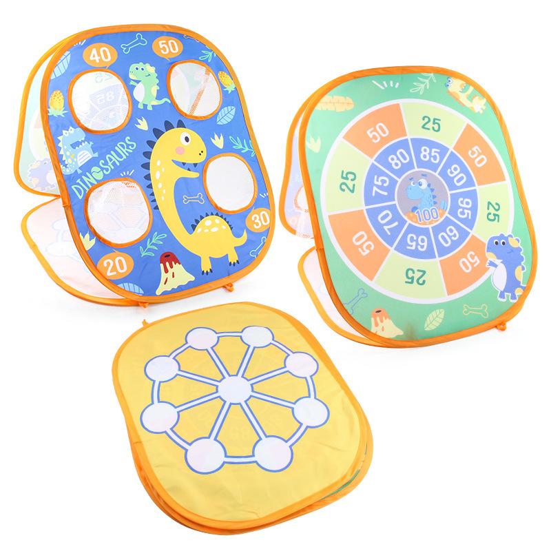 Children's Dinosaur Sandbag Throwing Game Tent Darts Sticky Ball Outdoor Parent-Child Interactive Game