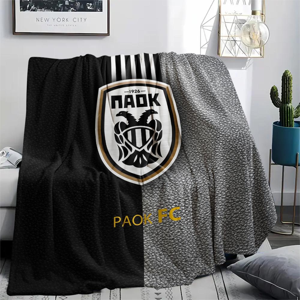 

PAOK Football Team Emblem,pattern Flannel Blanket, High quality Comfortable for All Seasons, Home Decor, Warmth and Comfort, Perfect for Gifts. 130cm x 150cm