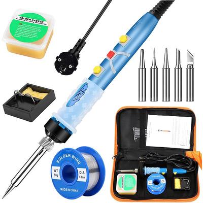 Soldering Iron Kit Electronics, 80W Digital LCD Adjustable Temperature Welding Tool