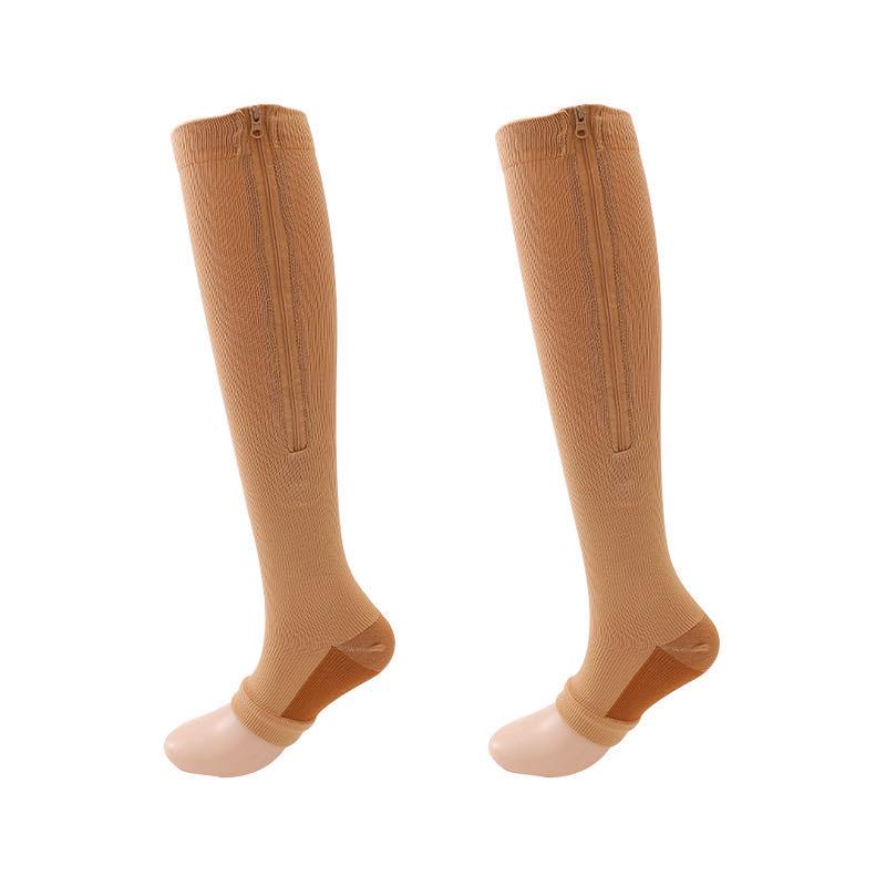 Zipper Compression Sports Socks for Calves