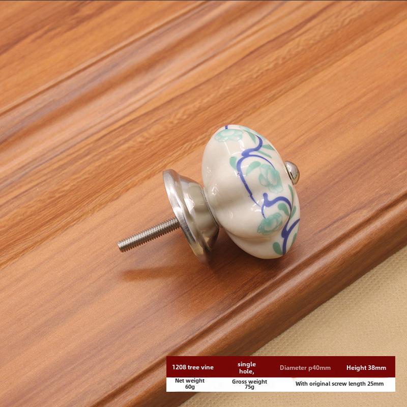 Modern American Ceramic Pumpkin Cabinet Handle