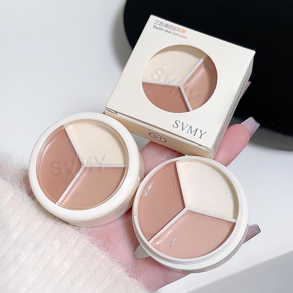 SVMY Tricolor Creamy Concealer: Natural Coverage for Dark Circles & Acne Marks