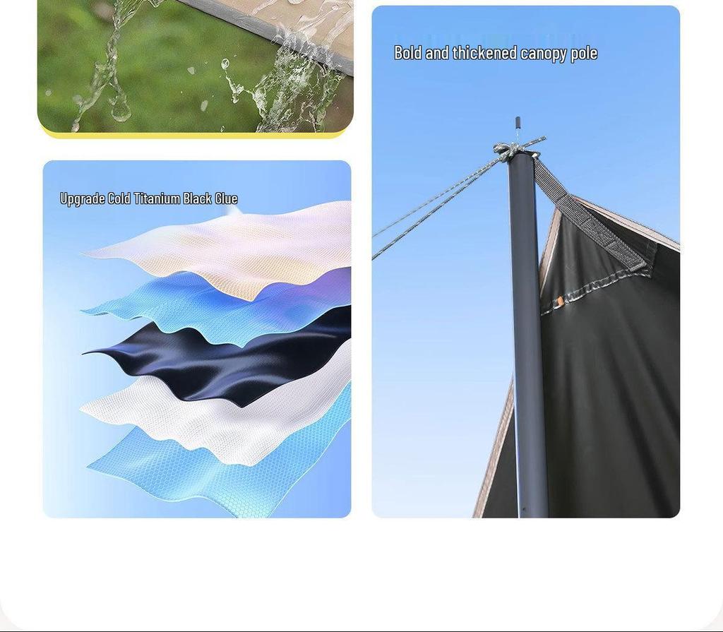 Vinyl Outdoor Canopy Tent: Rainproof and Windproof Camping Picnic Sunshade