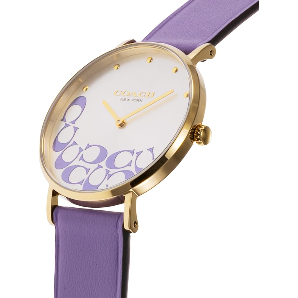 Coach Women's Purple Quartz Watch with Purple Dial and Water Resistance 14504134