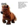 Elektronisches Plüschpony-Spielzeug für Kinder, gehendes interaktives Pferd, Plüschtier, Kleinkinder, Jungen und Mädchen, pädagogisches Simulationstierspielzeug