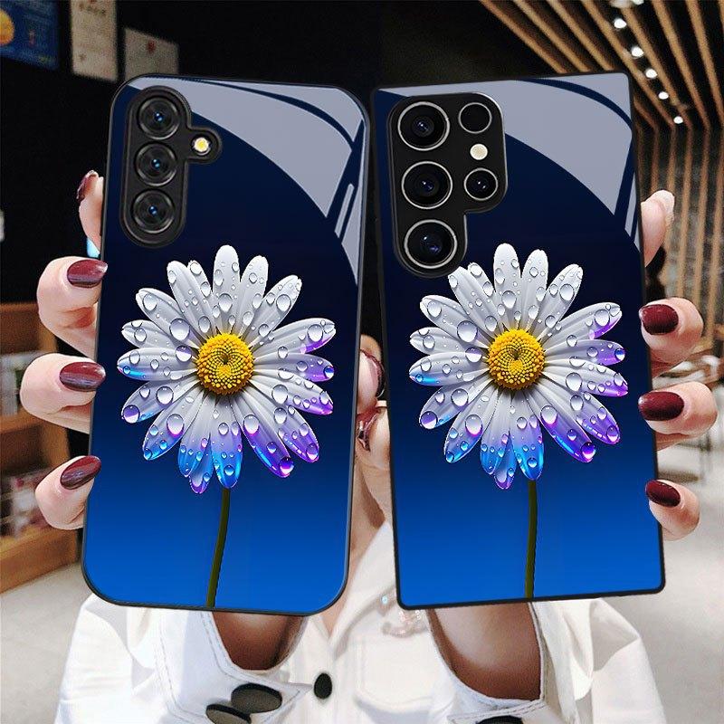 Samsung S26ULTRA Mobile Phone Case A90 Daisy S24 Tempered Glass A16 Gradual Change Color Protective Case A07