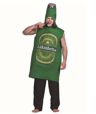 Cosplay Clássico Garrafa de Cerveja Evento Fantasia Engraçada para Adultos [SUBETE] Fantasia, Halloween, Natal, Fantasia, (Cerveja Engarrafada)