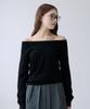VLETI Boat Neck Raglan Loose-Fit Plain Knit (Black)