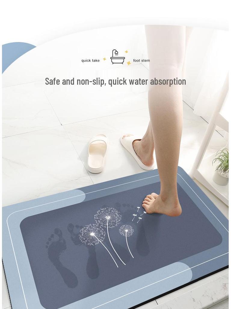 Schnelltrocknende Rutschfeste Kieselgur Badematte mit Starker Wasseraufnahme