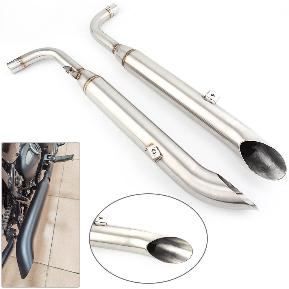 Motorcycle Part Black Exhaust Muffler 304 Stainless Steel Exhaust System For Triumph Bonneville Bobber T100 T1200 Speed Master